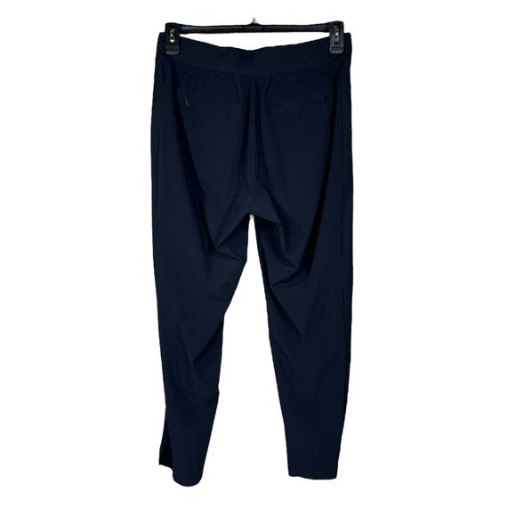 Athleta SZ 10 Brooklyn Ankle Pants Pocket Stretch Mid-Rise Lightweight Navy Blue - Picture 4 of 8